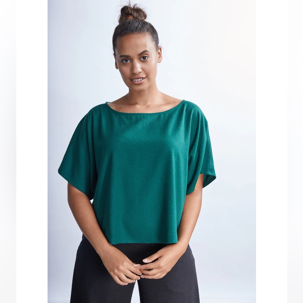 “Blank Canvas” top in raw silk